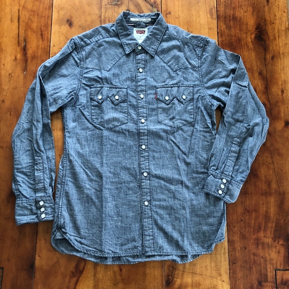 levi's oversized sawtooth denim shirt